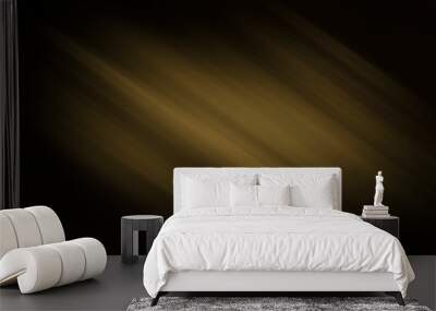 Black gold background gradient texture soft golden with light technology diagonal gray and white pattern lines luxury beautiful. Wall mural