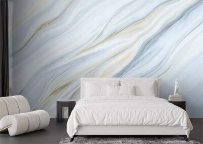 Marble rock texture blue ink pattern liquid swirl paint white dark that is Illustration background for do ceramic counter tile silver gray that is abstract waves skin wall luxurious art ideas concept. Wall mural