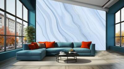 Marble rock texture blue ink pattern liquid swirl paint white dark that is Illustration background for do ceramic counter tile silver gray that is abstract waves skin wall luxurious art ideas concept. Wall mural