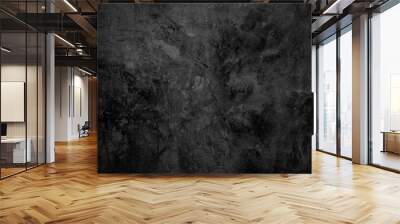 Old wall texture cement dark black gray  background abstract grey color design are light with white gradient background. Wall mural