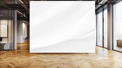 White gray satin texture that is white silver fabric silk panorama background with beautiful soft blur pattern natural. Wall mural