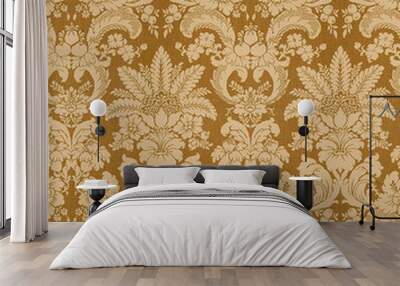 seamless damask pattern Wall mural