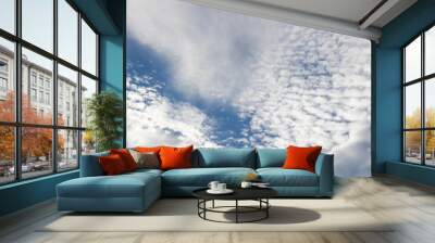 cloudscape with blue sky in sunshine day. Wall mural