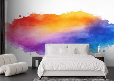 An abstract ink watercolor splash in vibrant shades, forming a dynamic paint blob Wall mural