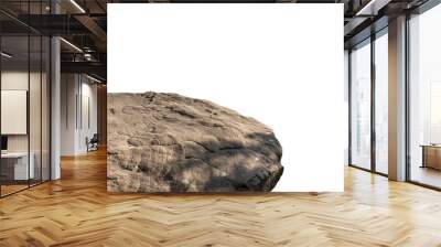 Cliff stone located part of the mountain rock isolated on white background. Wall mural