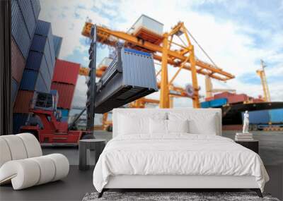 Industrial Container Cargo freight ship for Logistic Import Export Wall mural