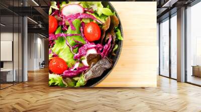 Healthy and colorful vegetable salad Wall mural