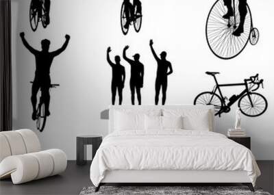 bike silhouettes collection Wall mural