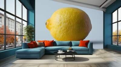 Lemon on grey background Wall mural