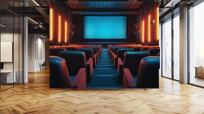 Empty Movie Theater Seats Wall mural