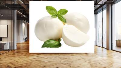 Mozzarella cheese isolated on transparent or white background, png Wall mural