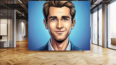 professional business photo cartoon Wall mural