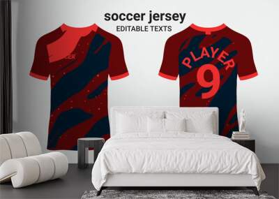 Sports t shirt design ready to print Football shirt for design. Wall mural