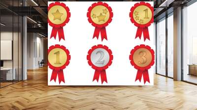 award badges Wall mural