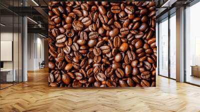 roasted coffee beans for background Wall mural