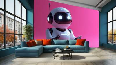 AI Chatbot concept. 3D render Wall mural