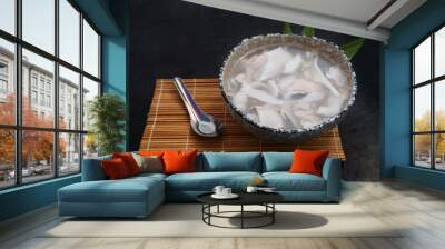 Young coconut jelly thai dessert Wall mural