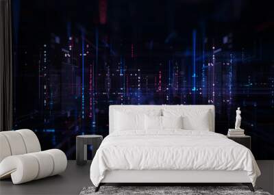 technology digital data abstract background, data analysis and access to digital data, digital cyber Wall mural