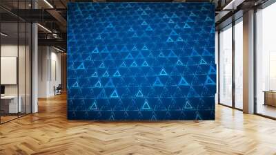 Triangle design of future technology digital geometric abstract background concept Wall mural