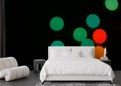 Blur light and colorful on black background	 Wall mural