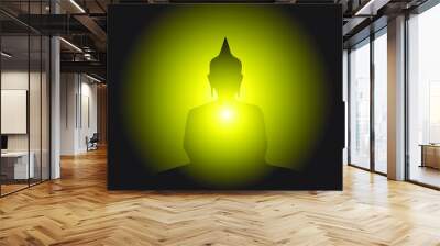 Buddha image in Thailand vector illustration Wall mural