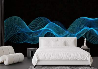 Colorful smooth wave lines Wave element Wall mural