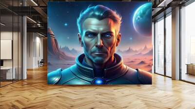 futuristic alien fiction space background Wall mural