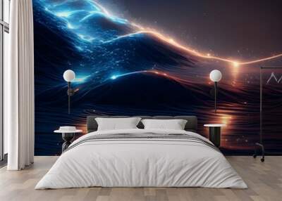 Futuristic technology wave background. Vector illustration. EPS 10.
 Wall mural