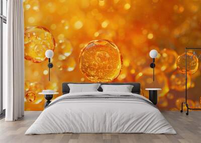 Detailed Microscopic View of Vitamin C Molecules, Enhancing Skin Vitality Wall mural