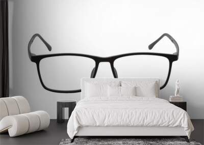 Eyeglass frames, lenses, various colors, both metal and plastic, on a beautiful colored background. Wall mural