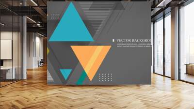 Abstract futurutic modern geometric triangle shape.vector background Wall mural