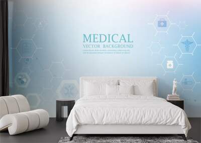 Abstract health care vector technology medical background Wall mural