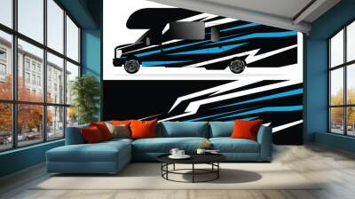 Delivery van car sticker vector design Wall mural