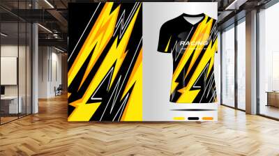 Soccer jersey pattern design. Sublimation t-shirt. Football kits. Basketball uniform. motocross uniform Wall mural