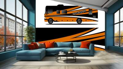 Van decal wrap design vector for company branding graphic wrap decal and sticker template vector Wall mural