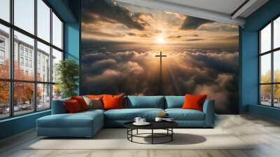 Illustration of Sky Cloud and Heaven Wall mural