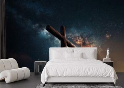 The Milky Way, the Cross, the Glory of Creation Wall mural