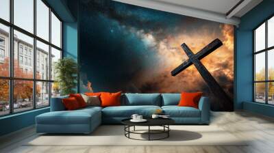 The Milky Way, the Cross, the Glory of Creation Wall mural