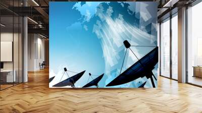 satellite dish transmission data Wall mural