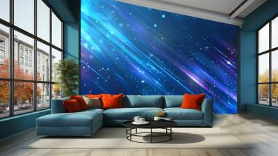 Abstract tech digital innovation blue concept background modern Wall mural