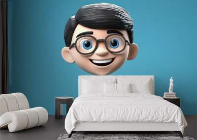 3D cartoon cute dentist kid. Generative AI Wall mural