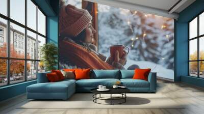 Prepare your smart home for winter with IoT adjustments to save energy and stay cozy in the cold months. Wall mural