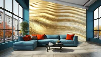 Tarnished gold surface emphasizing natural flow with symmetrical designs and orderly looping patterns Wall mural