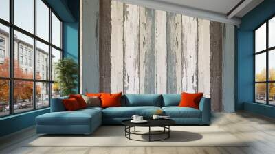 Vintage wood background or wallpaper For interior decoration. Wall mural