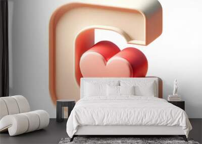 3D Letter c Wall mural