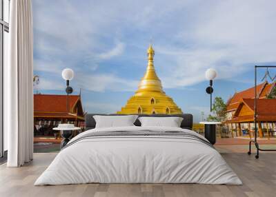 Golden pagoda at Kampangpetch province, Thailand Wall mural