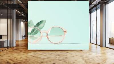 a glasses vision luxury flat design illustration Pastel colors Wall mural