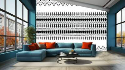 black and white seamless pattern Wall mural