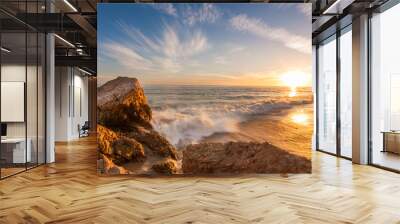 beautiful sunset at southern california beach Wall mural