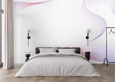  Abstract flowing lines wave. Digital future technology concept. Wall mural